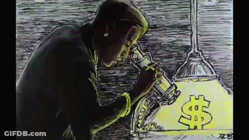 Man Looking At Dollar Sign GIF