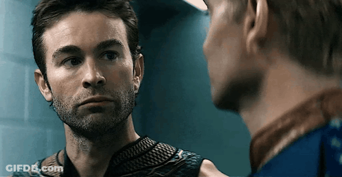 Man Looking At Himself In Mirror GIF