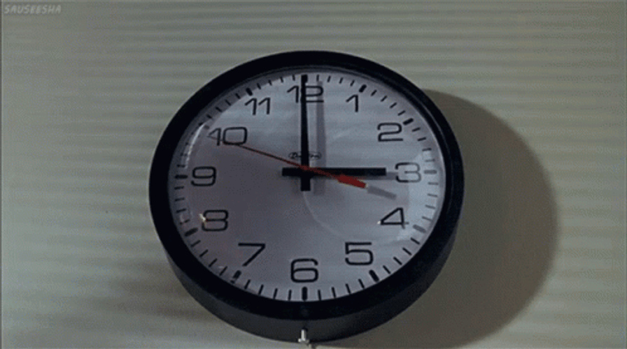 Man Looking At The Clock Ticking GIF