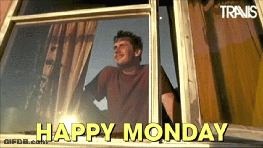 Man Looking At The Window Happy Monday Meme GIF