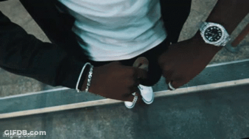 Man Looking At Watch With Bracelets GIF