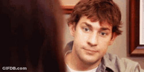 Man Looking At Woman In Mirror GIF