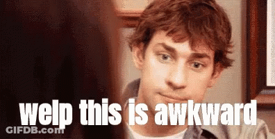 Man Looking At Woman Welp This Is Awkward GIF