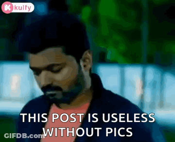 Man Looking Down Says This Post Is Useless Without Pics GIF