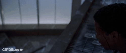 Man Looking In Dark Room With Window GIF