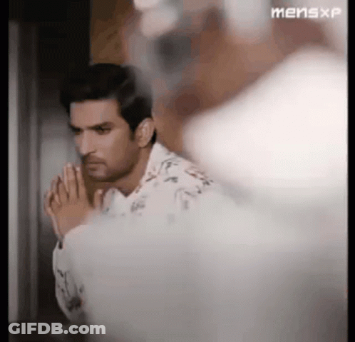 Man Looking In Mirror Praying GIF