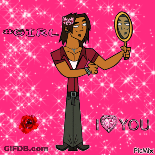 Man Looking In Mirror Saying Girl I Love You GIF