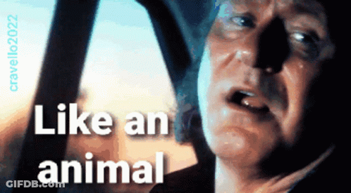 Man Looking Out Car Window Like An Animal GIF