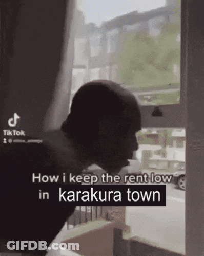 Man Looking Out Window In Karakura Town GIF
