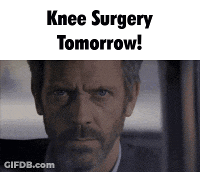 Man Looking Out Window Knee Surgery Tomorrow GIF