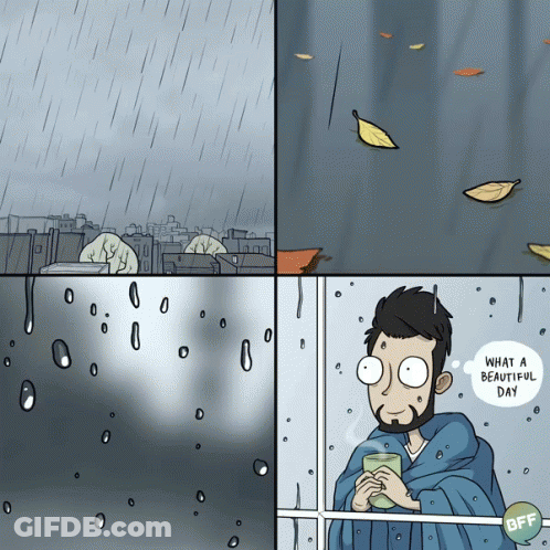 Man Looking Out Window Saying What A Beautiful Day GIF