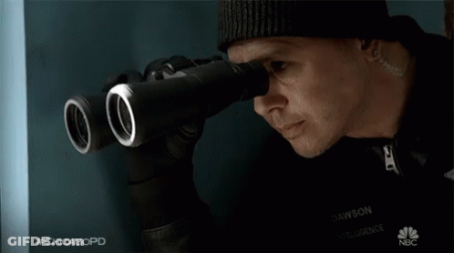 Man Looking Through Binoculars #ChicagoPD GIF