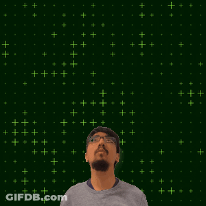 Man Looking Up At Number 0 With Yellow Stars GIF
