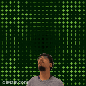 Man Looking Up At Number 12 With Stars GIF