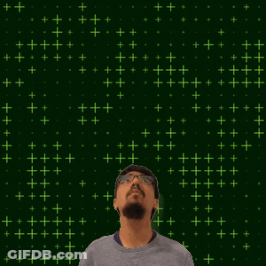 Man Looking Up At Number 2 With Glowing Stars GIF
