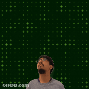 Man Looking Up At Number Seven Surrounded By Stars GIF