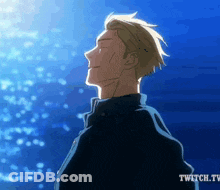 Man Looking Up At Sky With Twitch.tv GIF