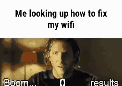 Man Looking Up How To Fix His Wifi And Boom Results GIF