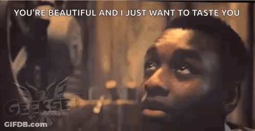 Man Looking Up Saying You're Beautiful GIF