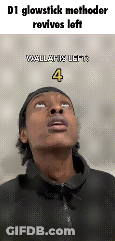 Man Looking Up With D1 Glowstick Methoder Revives Left Wallahi Left 4 GIF