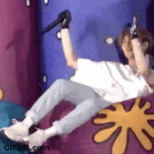 Man Loses Balance While Wiggle GIF