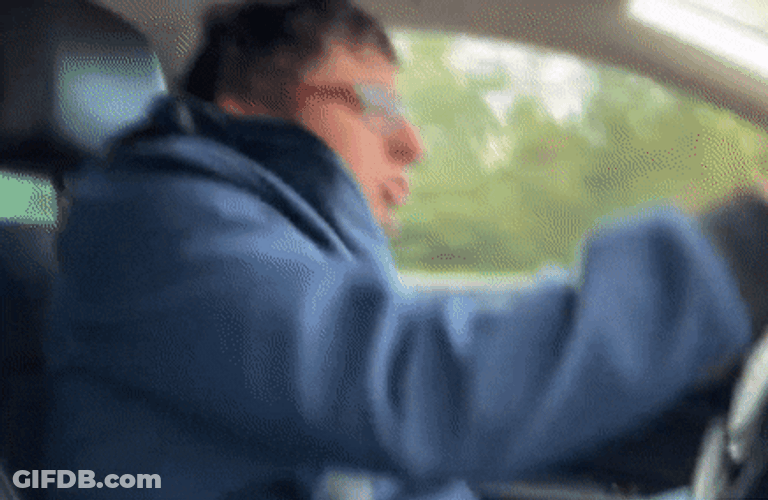 Man Losing Control In A Fast Car GIF