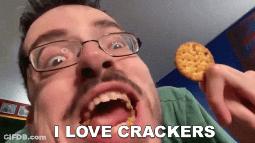 Man Loves Crackers GIF