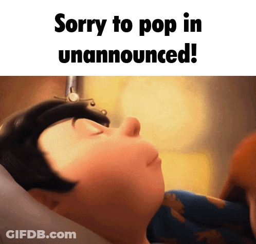 Man Lying Down Sorry To Pop In GIF