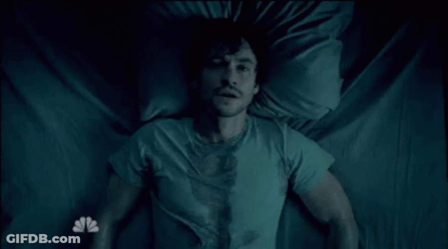 Man Lying In Bed Humidity GIF