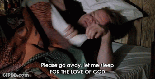 Man Lying In Bed Please Go Away GIF
