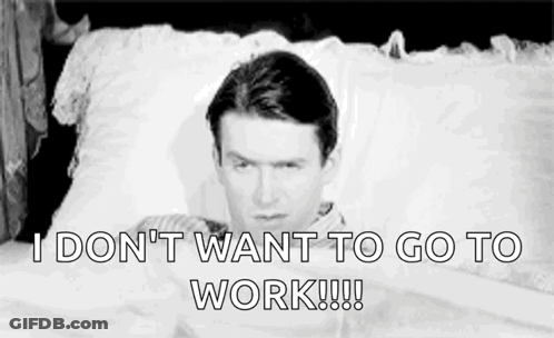 Man Lying In Bed Saying I Don't Want To Work GIF