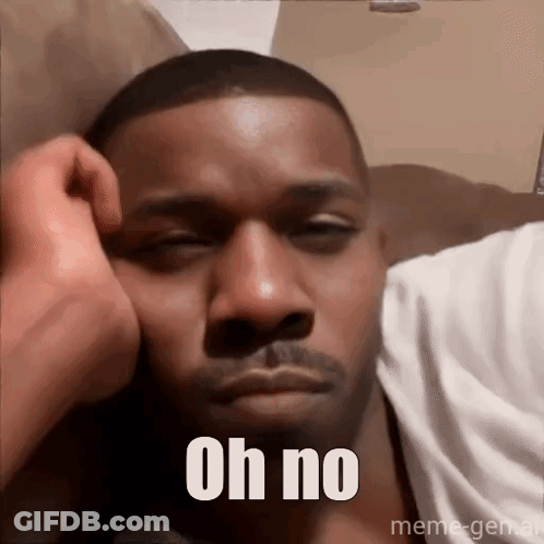 Man Lying In Bed With Oh No GIF