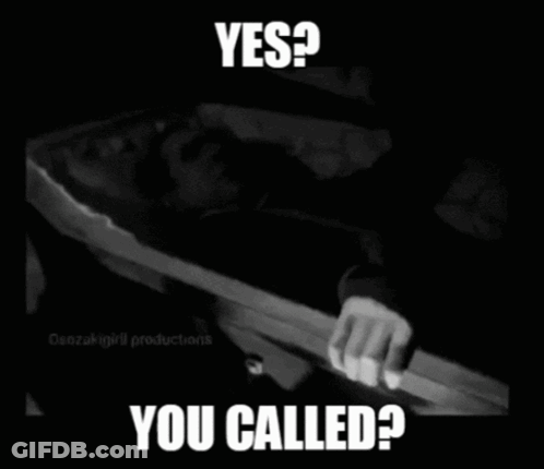 Man Lying In Coffin Saying Yes You Called GIF