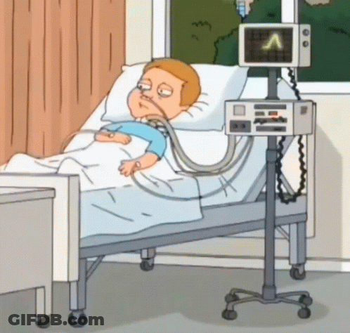 Man Lying In Hospital Bed GIF