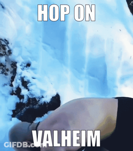 Man Lying In Snow Hop On Valheim GIF