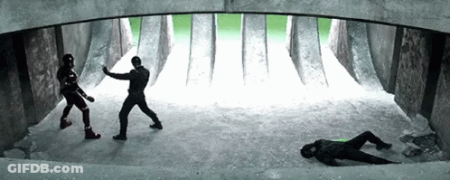 Man Lying In Snow Tunnel GIF