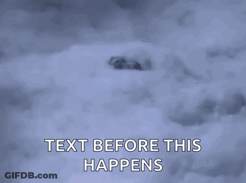 Man Lying In Snow With Text GIF