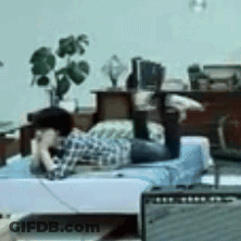 Man Lying On Bed GIF