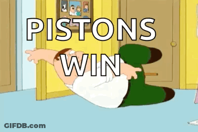 Man Lying On Floor Pistons Win GIF
