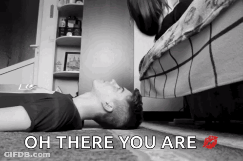 Man Lying On Floor Saying Oh There You Are GIF