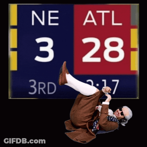 Man Lying On Ground By Scoreboard Ne Atl GIF