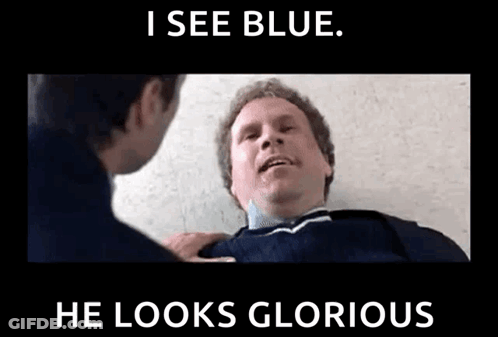 Man Lying On Ground Saying I See Blue GIF