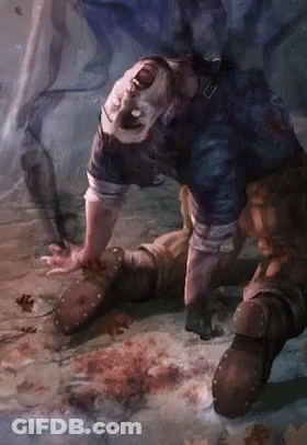Man Lying On Ground With Blood GIF
