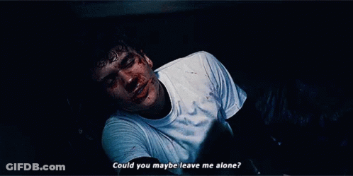 Man Lying On Ground With Blood On Face GIF