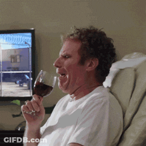 Man Make Me Shake While Drinking Wine GIF