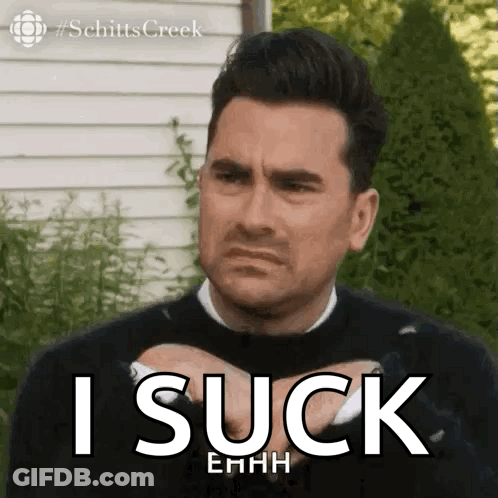 Man Making A Face Says I Suck GIF