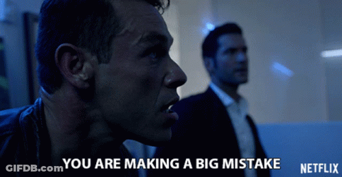 Man Making Big Mistake On Netflix Poster GIF