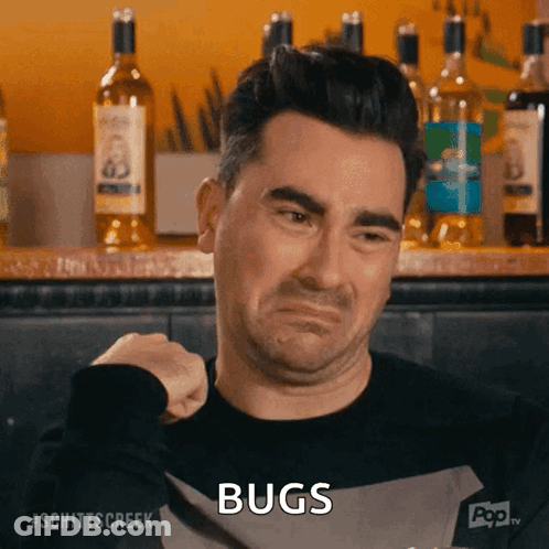 Man Making Face Bugs GIF