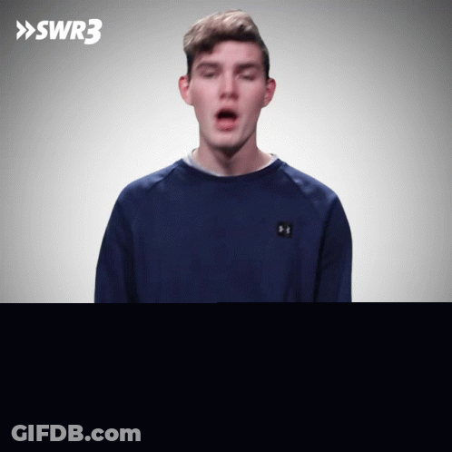Man Making Face In Blue Under Armour GIF