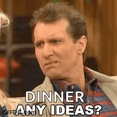 Man Making Face Saying Dinner Any Ideas GIF